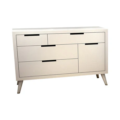 Tulip by Natart Juvenile Soren Collection Double Dresser in White - Image 2