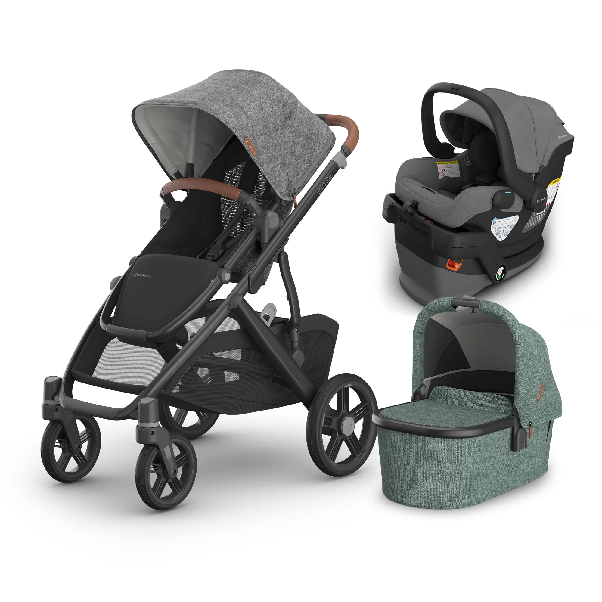 UPPAbaby Vista V3 From Birth Complete Travel System (Stroller + Mesa V3 Infant Car Seat + Bassinet V3) - Image 100