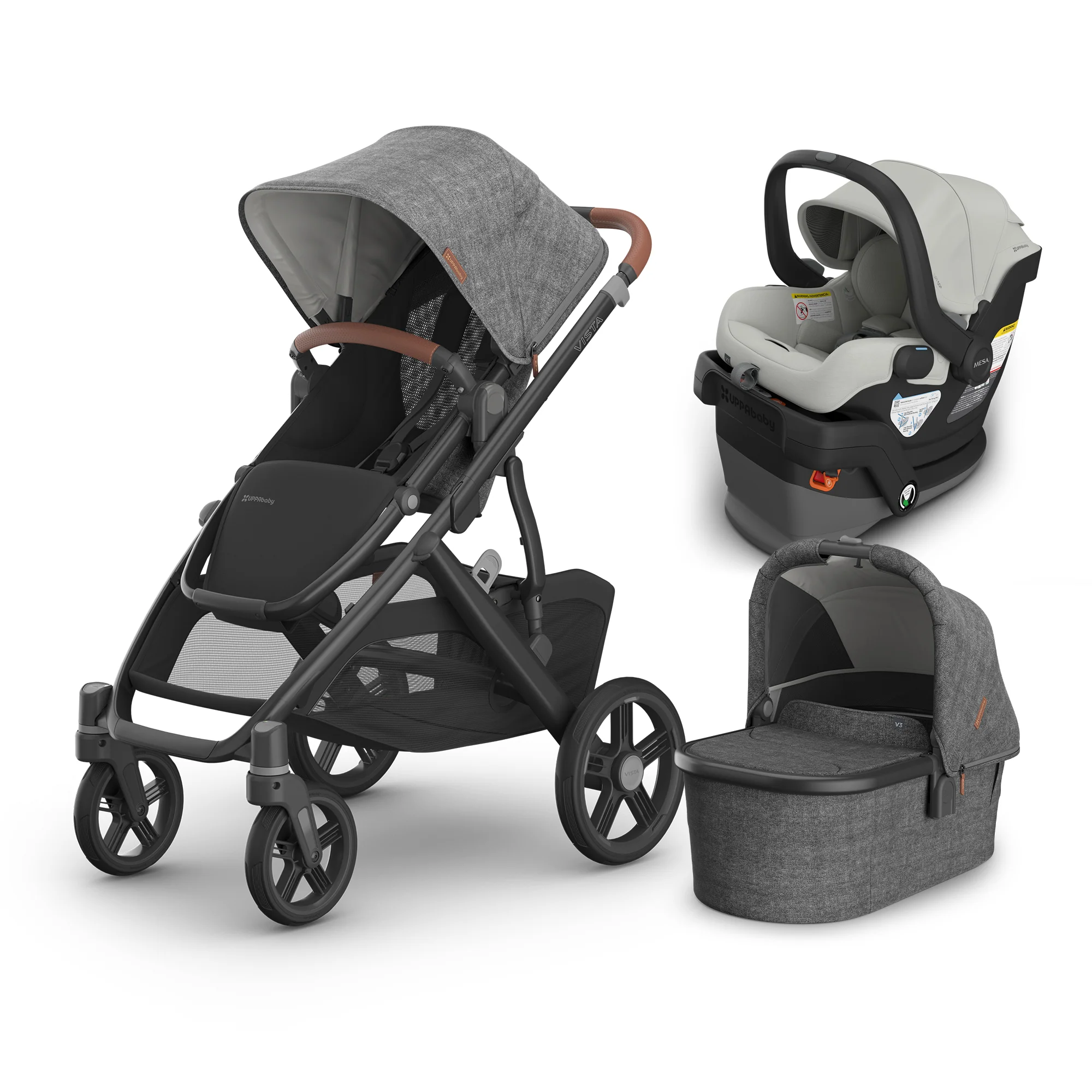 UPPAbaby Vista V3 From Birth Complete Travel System (Stroller + Mesa V3 Infant Car Seat + Bassinet V3) - Image 107