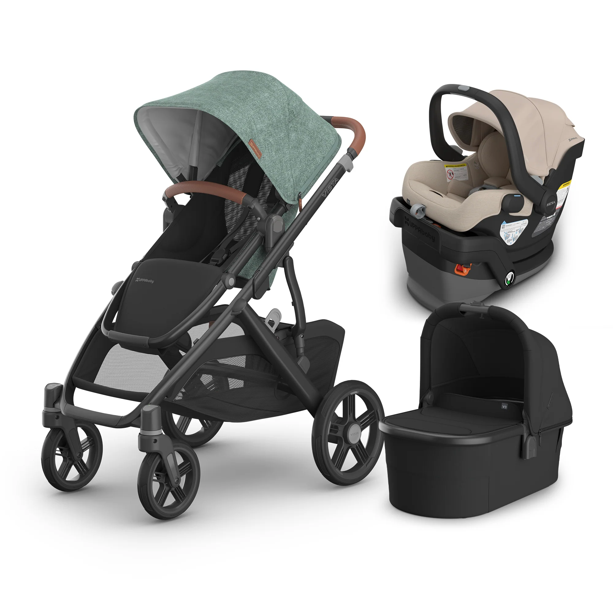 UPPAbaby Vista V3 From Birth Complete Travel System (Stroller + Mesa V3 Infant Car Seat + Bassinet V3) - Image 133