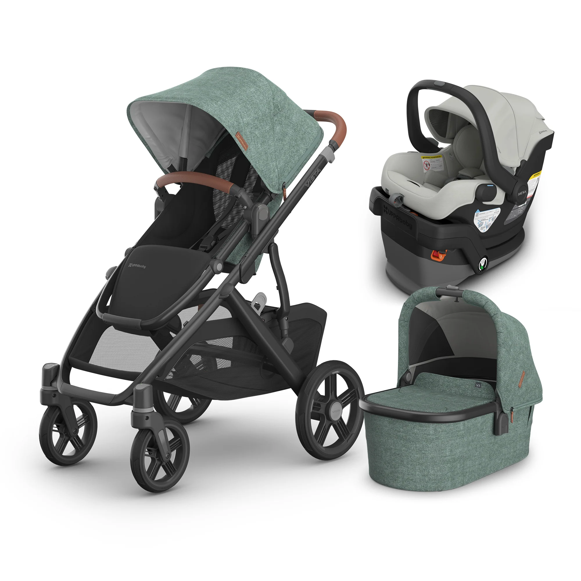 UPPAbaby Vista V3 From Birth Complete Travel System (Stroller + Mesa V3 Infant Car Seat + Bassinet V3) - Image 148