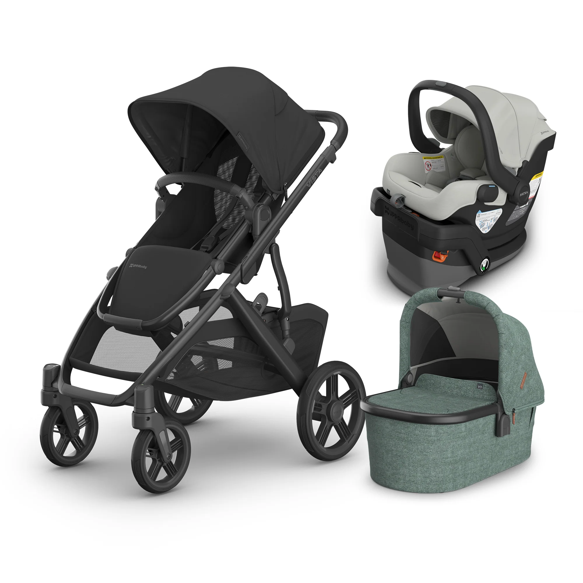 UPPAbaby Vista V3 From Birth Complete Travel System (Stroller + Mesa V3 Infant Car Seat + Bassinet V3) - Image 189