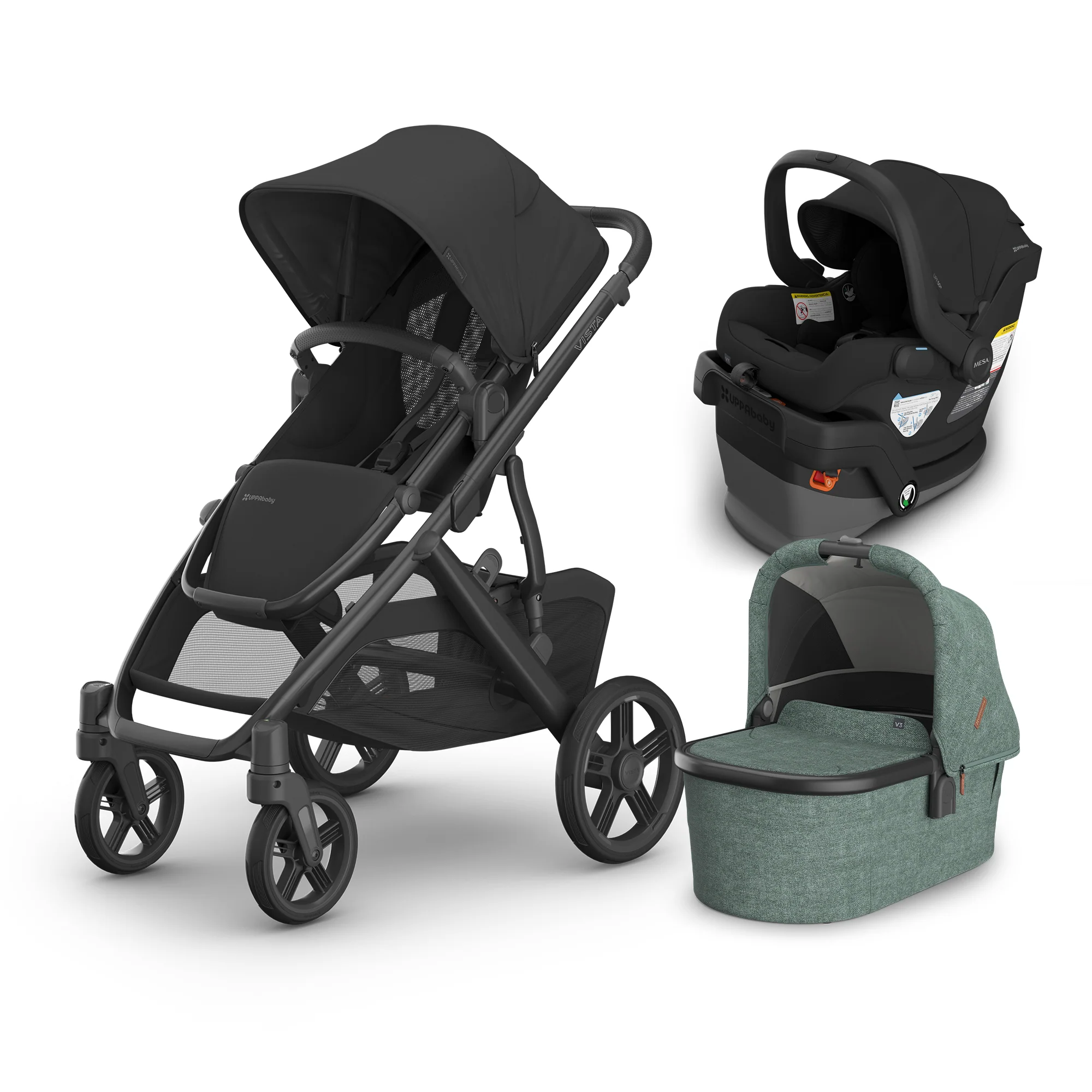 UPPAbaby Vista V3 From Birth Complete Travel System (Stroller + Mesa V3 Infant Car Seat + Bassinet V3) - Image 197