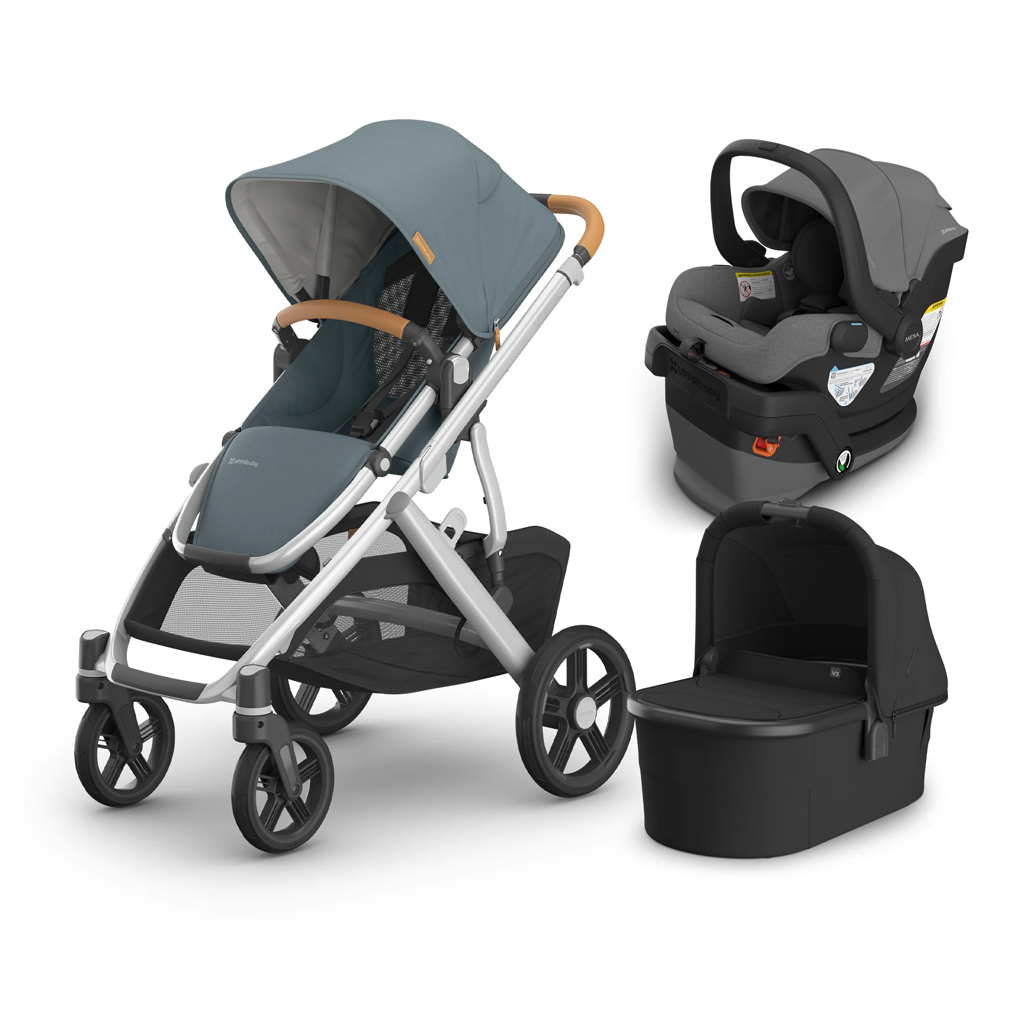 UPPAbaby Vista V3 From Birth Complete Travel System (Stroller + Mesa V3 Infant Car Seat + Bassinet V3) - Image 21