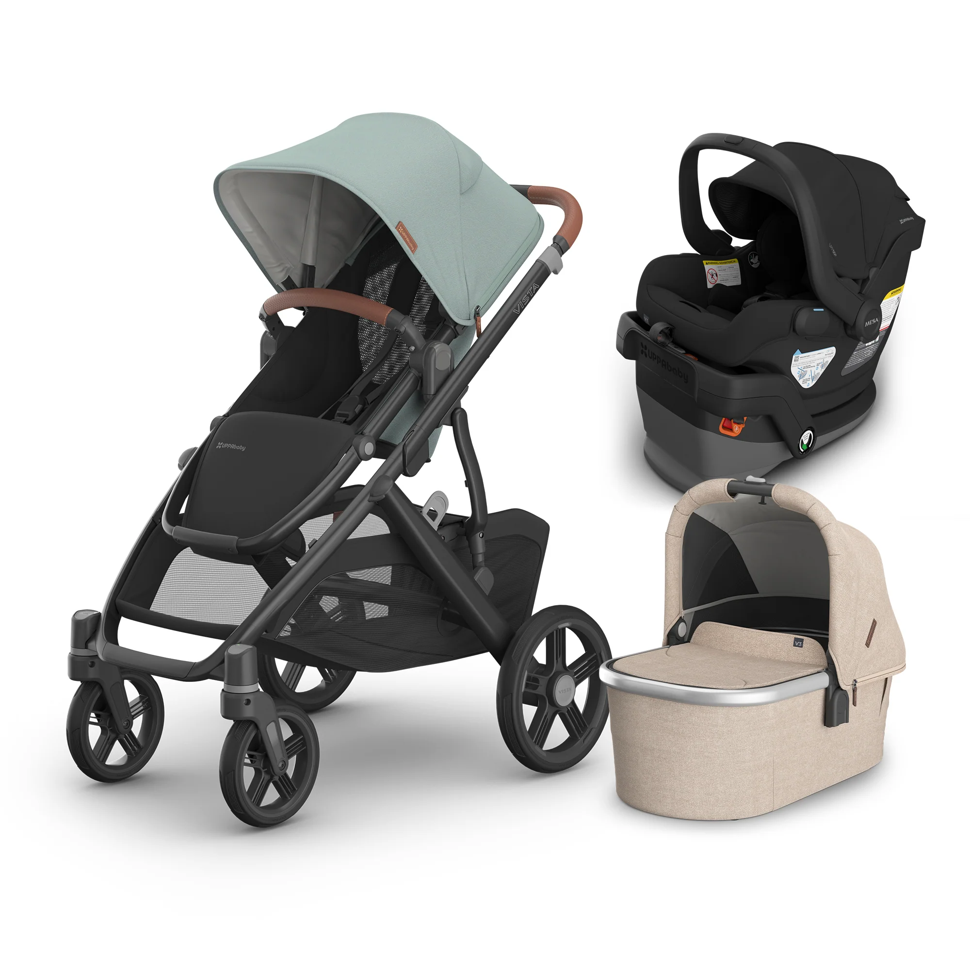 UPPAbaby Vista V3 From Birth Complete Travel System (Stroller + Mesa V3 Infant Car Seat + Bassinet V3) - Image 235