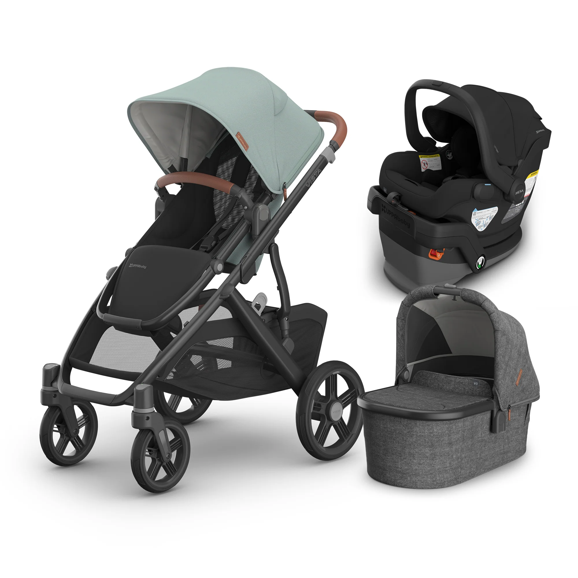 UPPAbaby Vista V3 From Birth Complete Travel System (Stroller + Mesa V3 Infant Car Seat + Bassinet V3) - Image 236