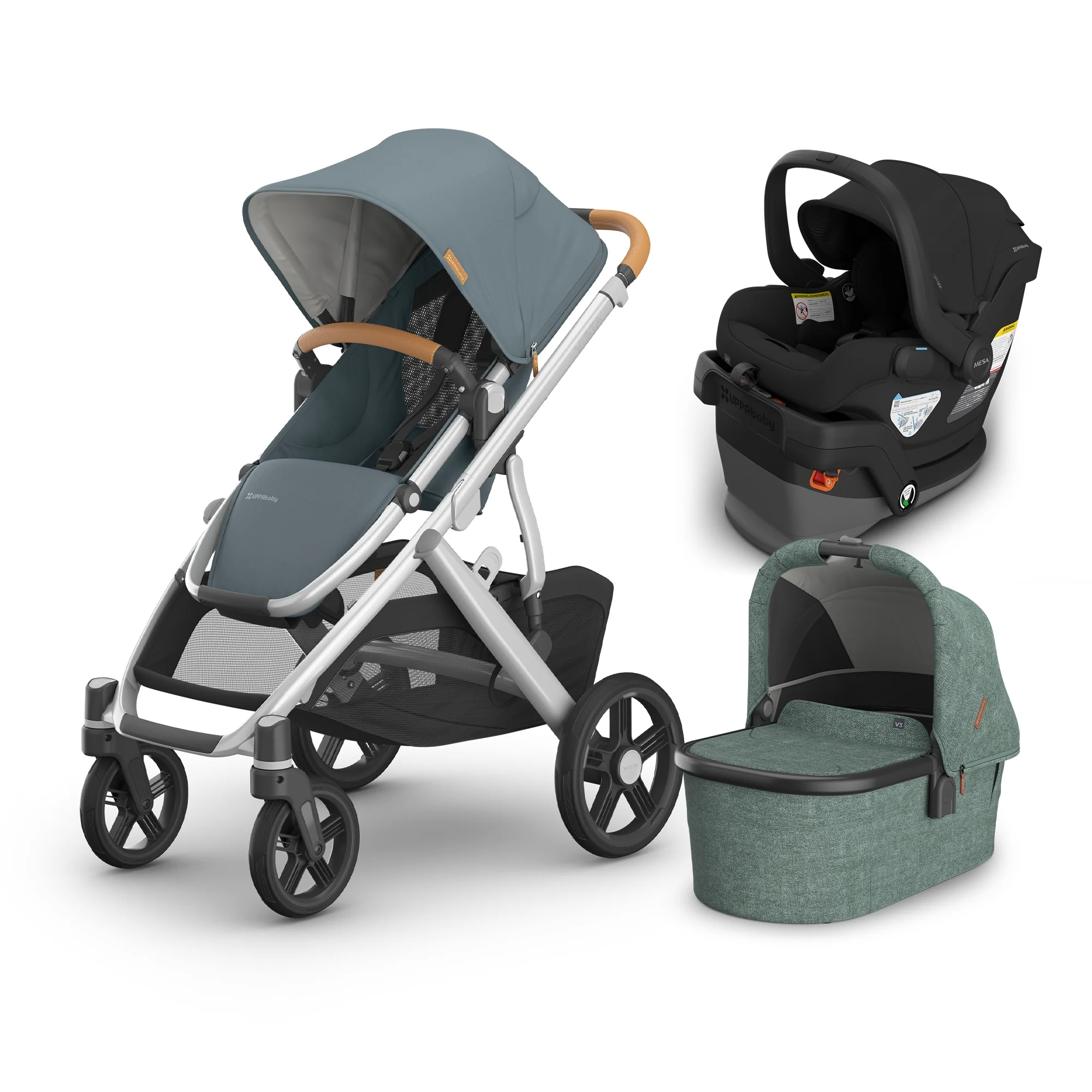 UPPAbaby Vista V3 From Birth Complete Travel System (Stroller + Mesa V3 Infant Car Seat + Bassinet V3) - Image 36