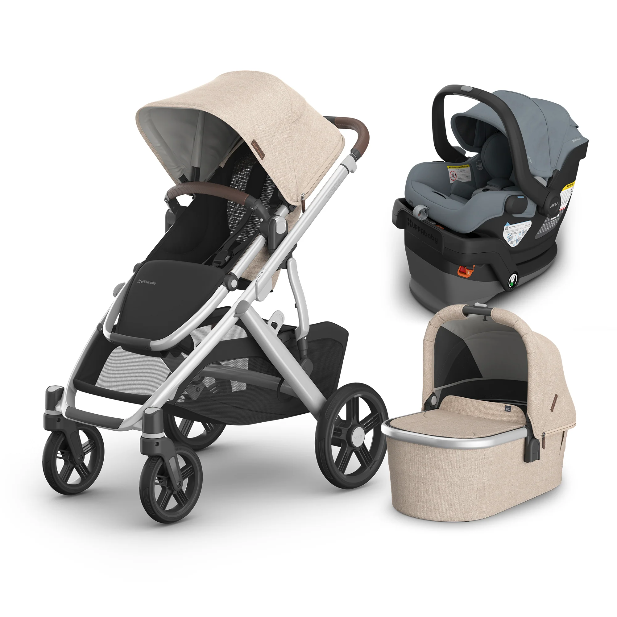 UPPAbaby Vista V3 From Birth Complete Travel System (Stroller + Mesa V3 Infant Car Seat + Bassinet V3) - Image 42