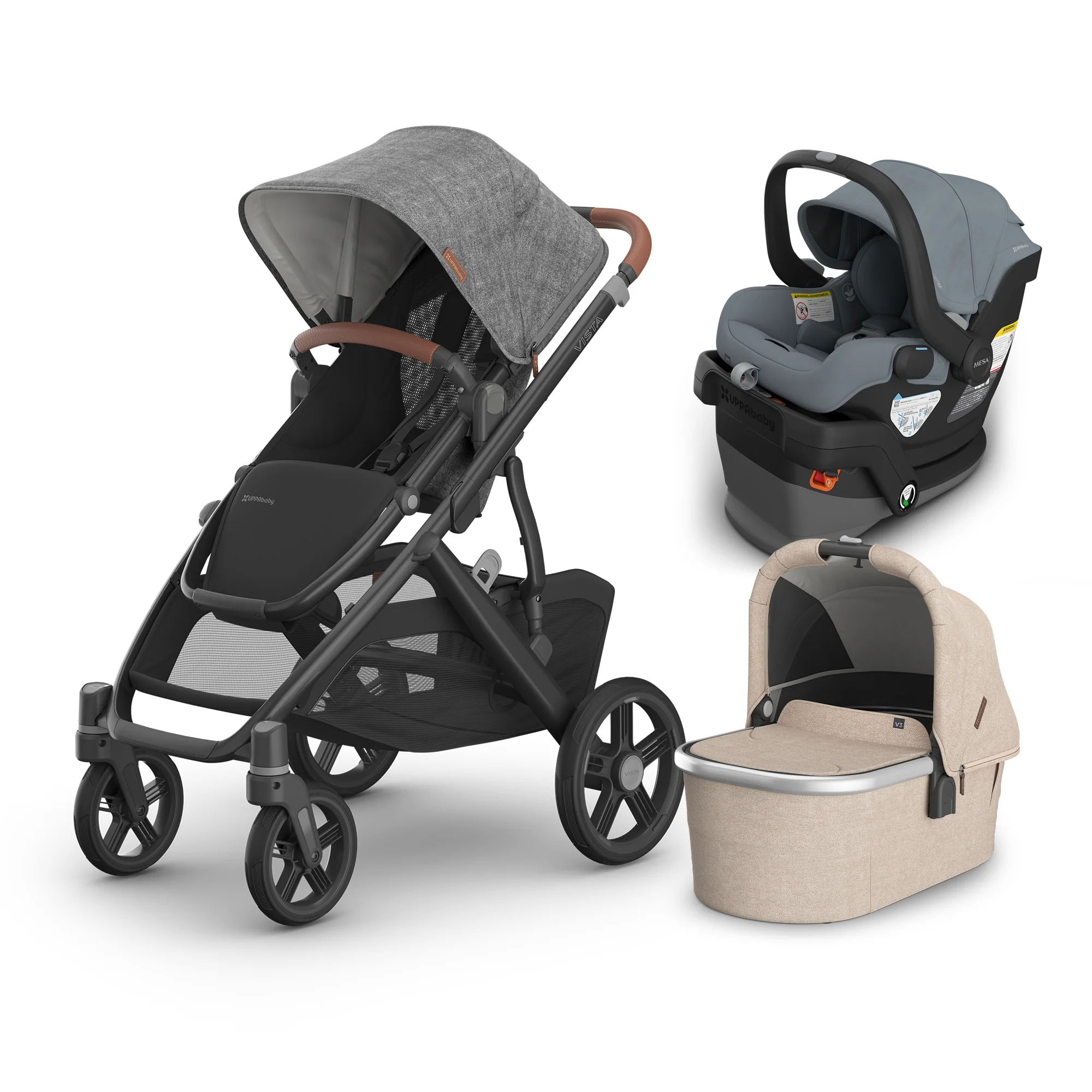 UPPAbaby Vista V3 From Birth Complete Travel System (Stroller + Mesa V3 Infant Car Seat + Bassinet V3) - Image 82