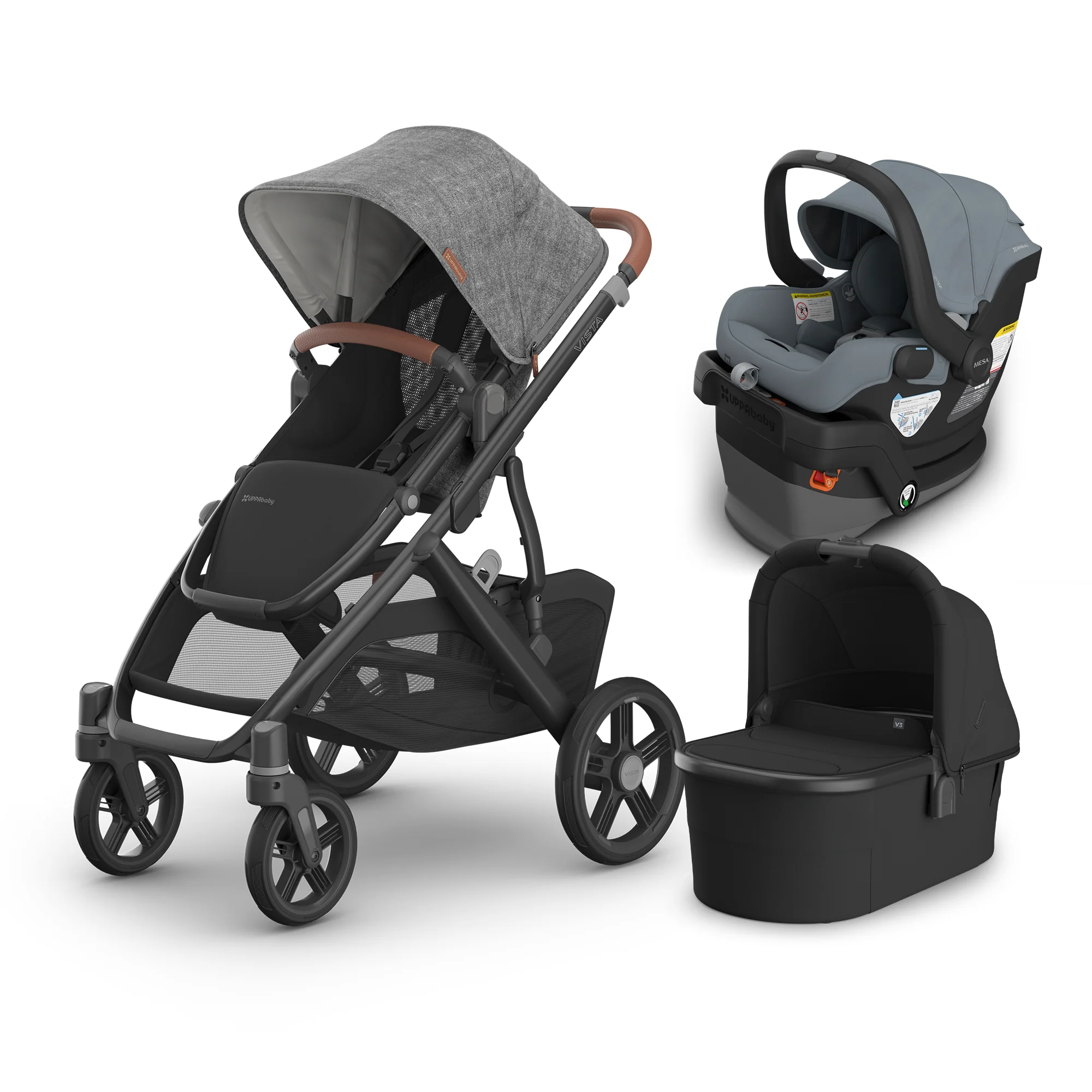 UPPAbaby Vista V3 From Birth Complete Travel System (Stroller + Mesa V3 Infant Car Seat + Bassinet V3) - Image 85