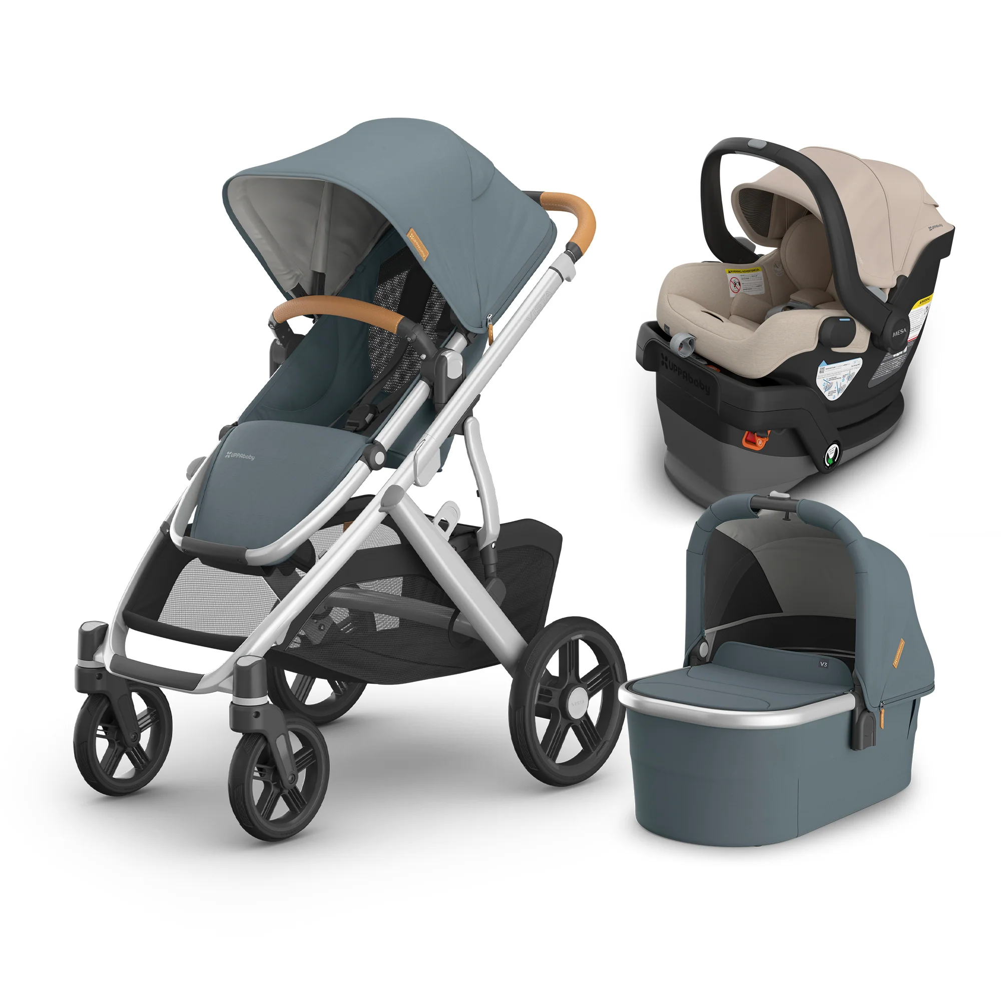 UPPAbaby Vista V3 From Birth Complete Travel System (Stroller + Mesa V3 Infant Car Seat + Bassinet V3) - Image 9