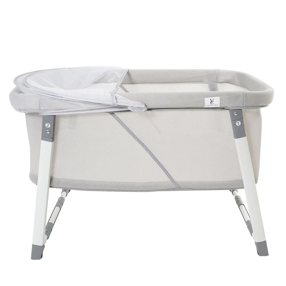 Venice Child Malibu Dreams Rocking Mini Bassinet in Gray - Image 8