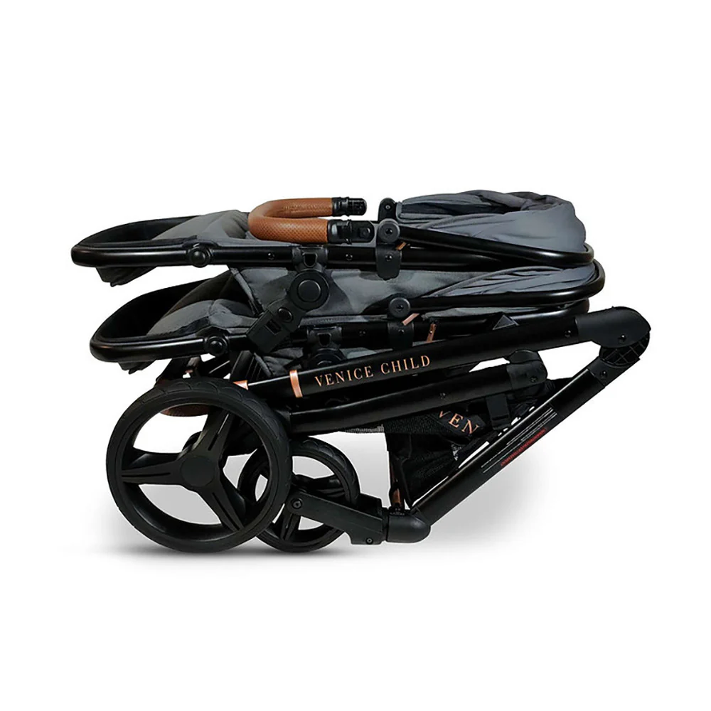 Venice Child Ventura Single to Double Sit-And-Stand Tandem Stroller with 2nd Toddler Seat - Image 11