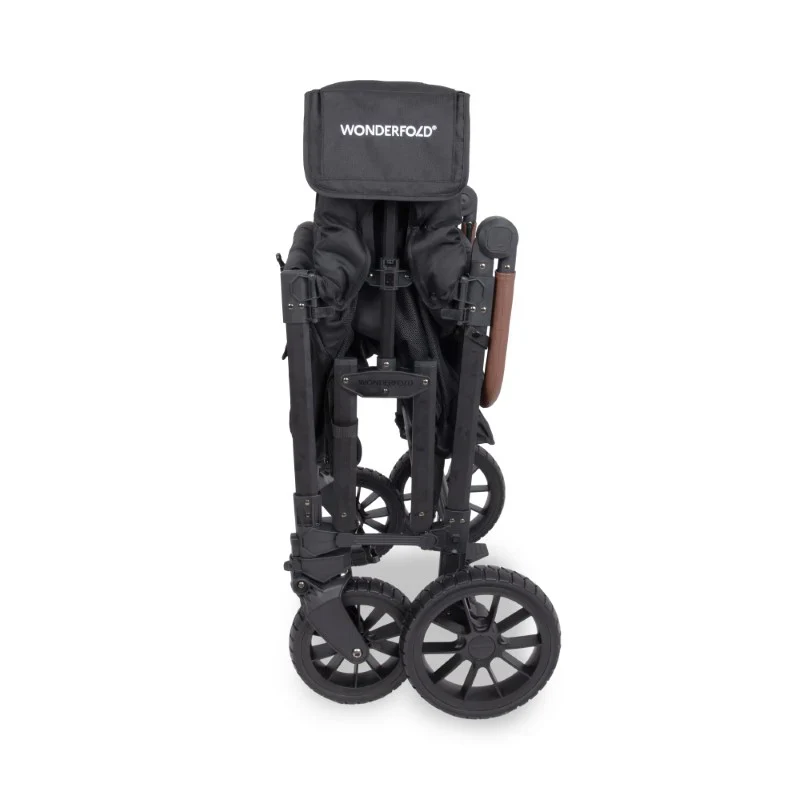 WonderFold W4 Luxe Pro 4-Seater Stroller Wagon - Jet Black - Image 9